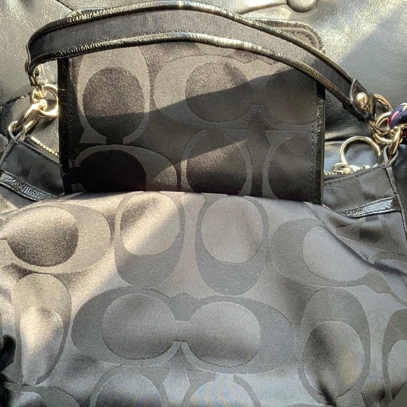 Coach Poppy Black Monogram Bag No L0926-14562